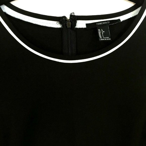 Forever 21 Sleeveless Top Back Zip Size Large Black Back Zip - Picture 3 of 5